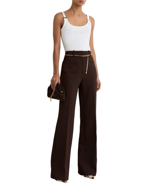 レイス レディース トップス ベスト コットン REISS Womens Vinnie StretchCotton HardwareDetail Vest White Camel ホワイト