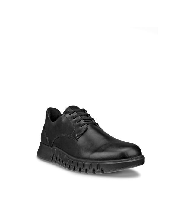 エコー メンズ シューズ スニーカー ダービー Ecco Mens Gruuv Hybrid Plain Toe Derby Shoe Black ブラック