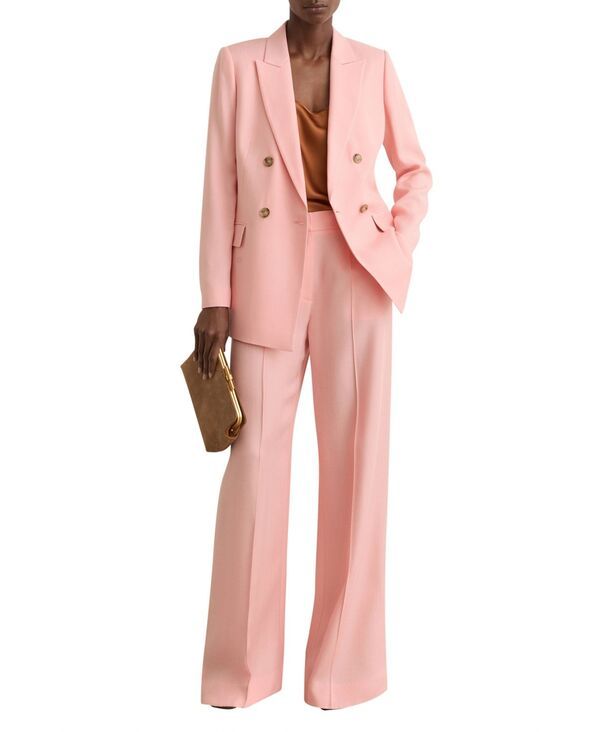 レイス レディース アウター ジャケット・ブルゾン REISS Womens DoubleBreasted PeakLapel Suit Jacket Pink ピンク