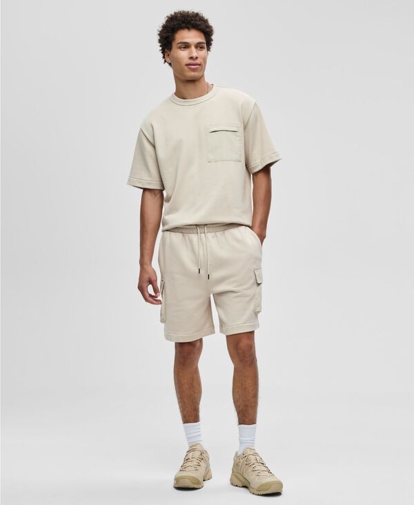 モードオブワン メンズ ボトムス ハーフパンツ・ショーツ プリント パイル ショートパンツ Mode of One Mens RegularFit Printed 7 French Terry Car