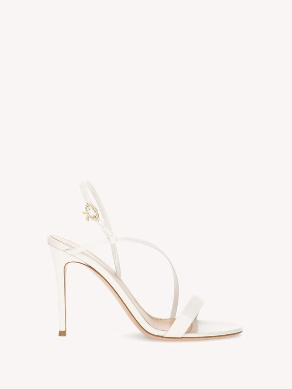 ジャンヴィト ロッシ レディース シューズ スニーカー サンダル Gianvito Rossi Manhattan 95 Sandal Women White Nappa Leather ホワイト