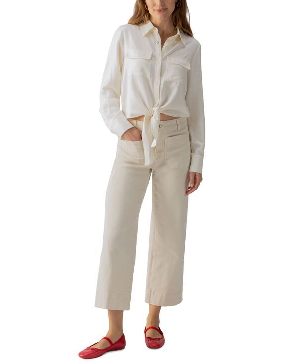 サンクチュアリー レディース ボトムス デニムパンツ クロップド ジーンズ Sanctuary Womens The Marine MidRise Cropped WideLeg Jeans Fren