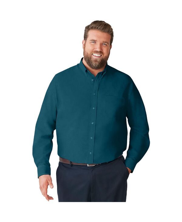 キングサイズ メンズ トップス シャツ KingSize Mens WrinkleFree Dresshirt Midnighteal ティール