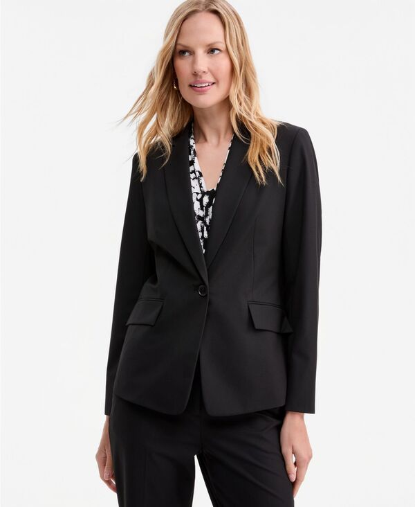 カスパール レディース アウター ジャケット・ブルゾン プチ ブレザー Kasper Womens Washable BiStretch NotchCollar OneButton Blazeregu