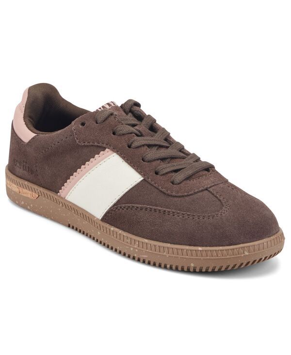 アース レディース シューズ スニーカー レース Earth Womens Penny Stripe LaceUp Sneakers Dark Brown Suede ブラウン