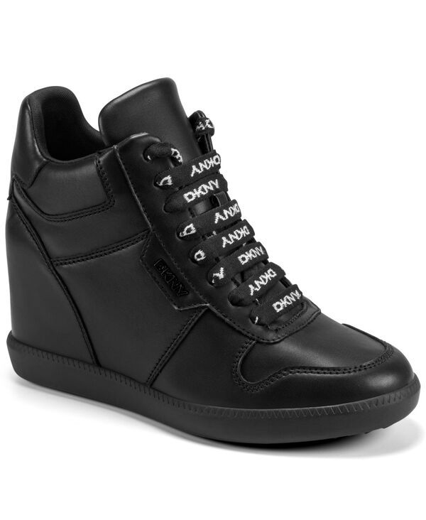 ダナ キャラン ニューヨーク レディース シューズ スニーカー レース DKNY Womensereina LaceUp Wedge Sneakers Black ブラック