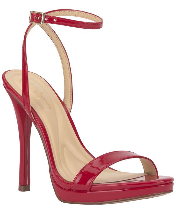 ジェシカシンプソン レディース シューズ サンダル Jessica Simpson Womens Divra Stiletto Dressandals Red Muse Patent レッド