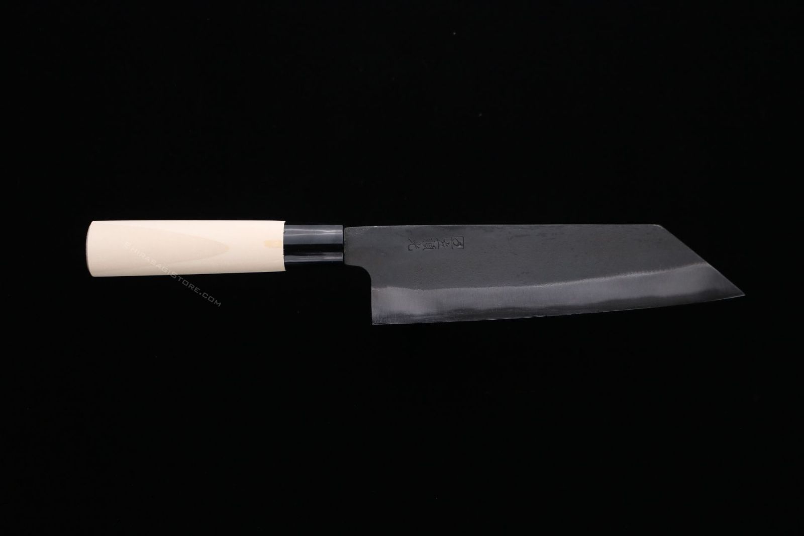 吉田刃物【左頼光】文化包丁 SUJ2鋼 黒打 180mm