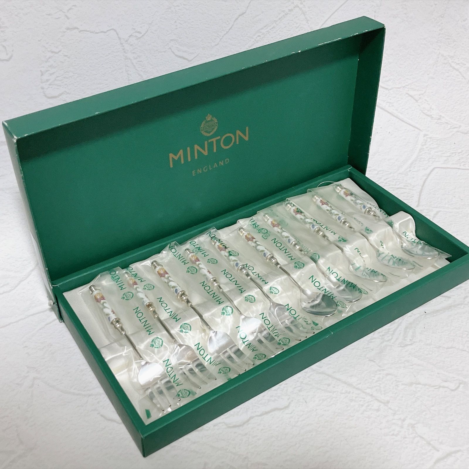 Minton ハドンホール カトラリー 10本セット 箱付き 未使用 花柄 ENGLAND