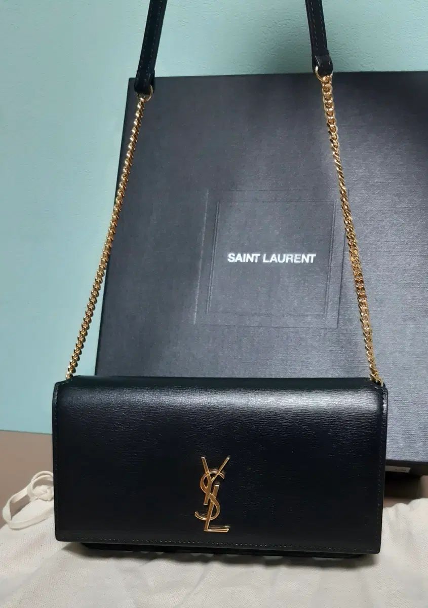 Saint Laurent サンローラン ゴールド ミニ チェーン バッグ (正規品/新品)