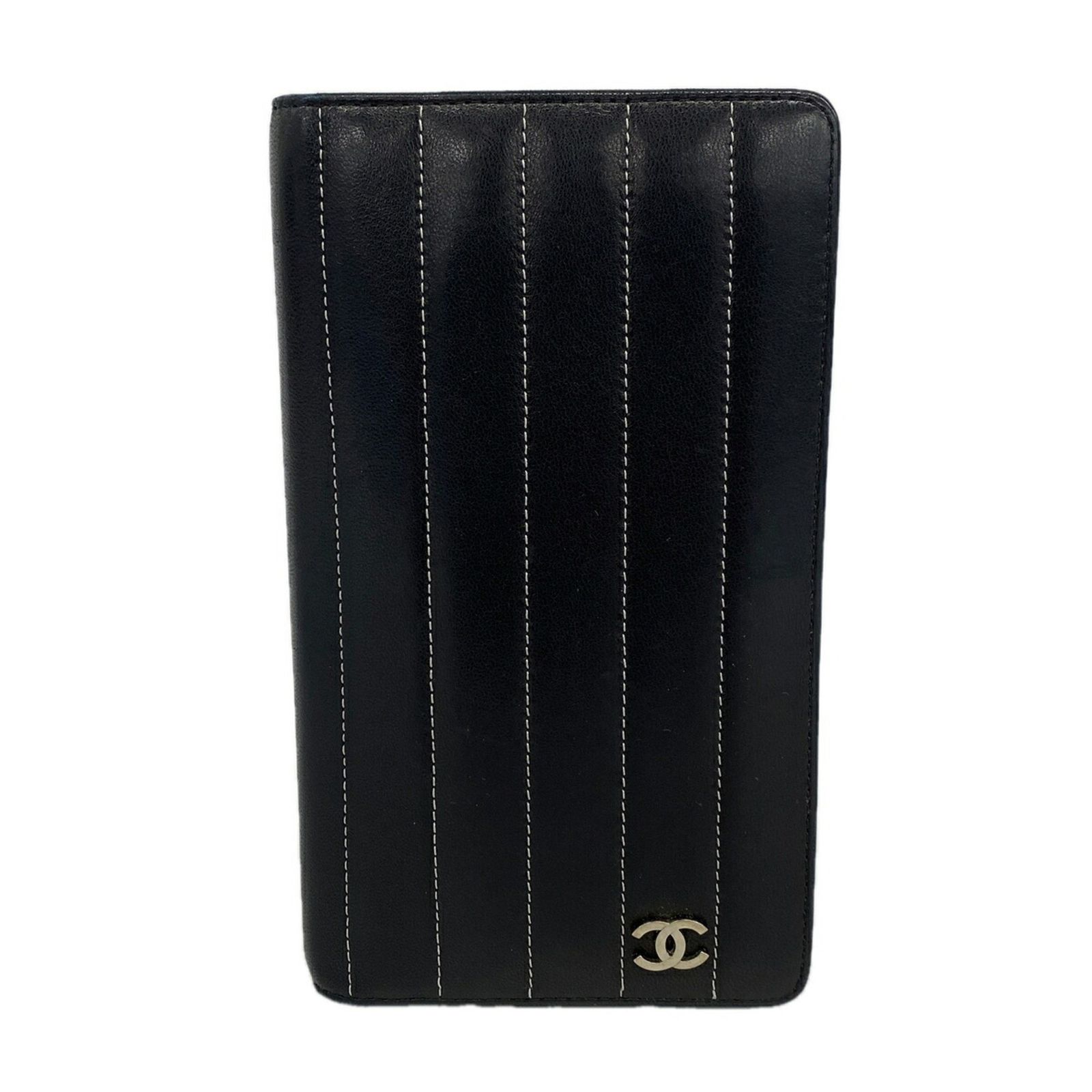 シャネル(Chanel) シャネル 長財布 マドモアゼル ラムスキン ブラック レディース