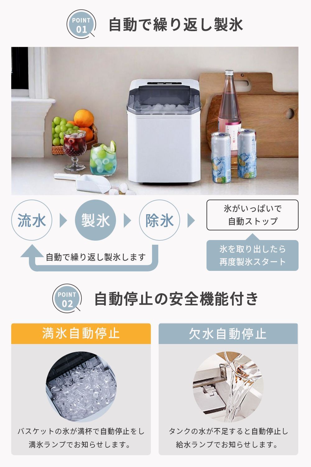 【送料無料】製氷機 家庭用 小型 最短6分で製氷 透明氷 氷作り 選べる3種 サイズ調整可能 簡単操作 連続製氷 高速製氷 アウトドア 持ち運び 水分補給 コード:50196 【送料無料】製氷機 家庭用 小型 最短6分で製氷 透明氷 氷作り 選べる3種 サイズ調整可能 簡単操作 連続製氷 高速製氷 アウトドア 持ち運び 水分補給 コード:50196