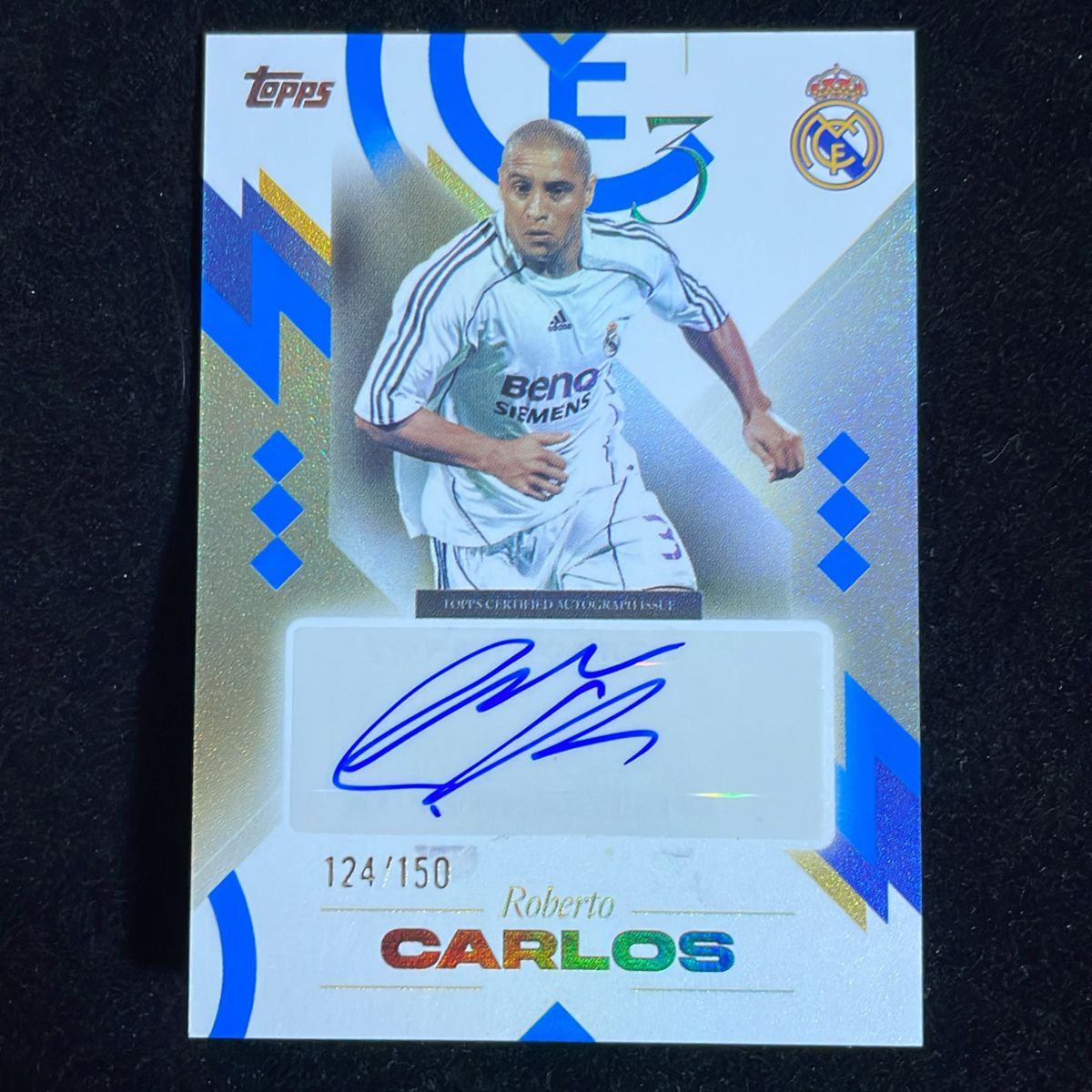 Roberto Carlos ロベルト・カルロス Topps Los Blancos Real Madrid CF 2025-26 /150 Blue Auto サイン 直筆 Real Madrid