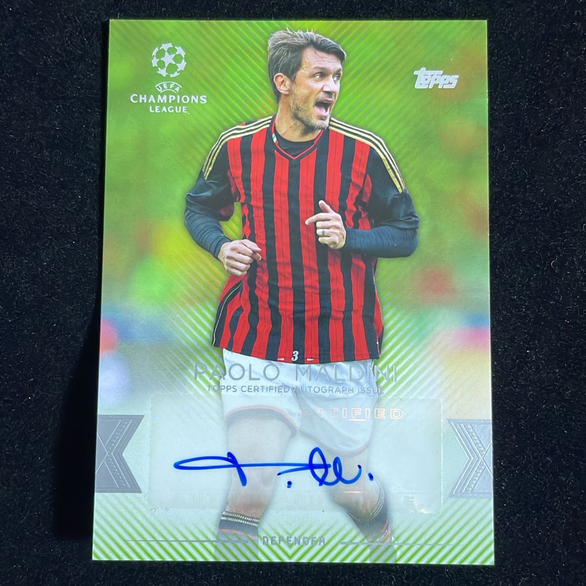 Paolo Maldini パオロ・マルディーニ Topps UEFA Showcase UCC 2016 /150 Auto 直筆 サイン AC Milan