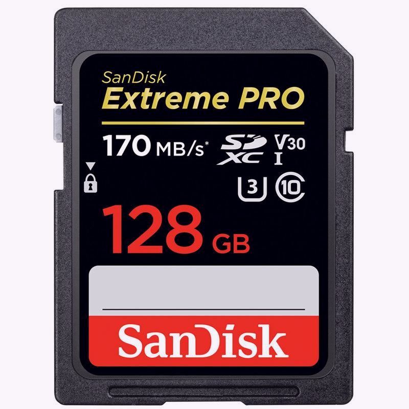 【送料無料】SanDisk（サンディスク） SDカード SanDisk Extreme Pro UHS-I U3 SDXCカード 128GB class10 170MB/s V30 4K Ultra HD対応 SDSDXXY-128 コード:50471