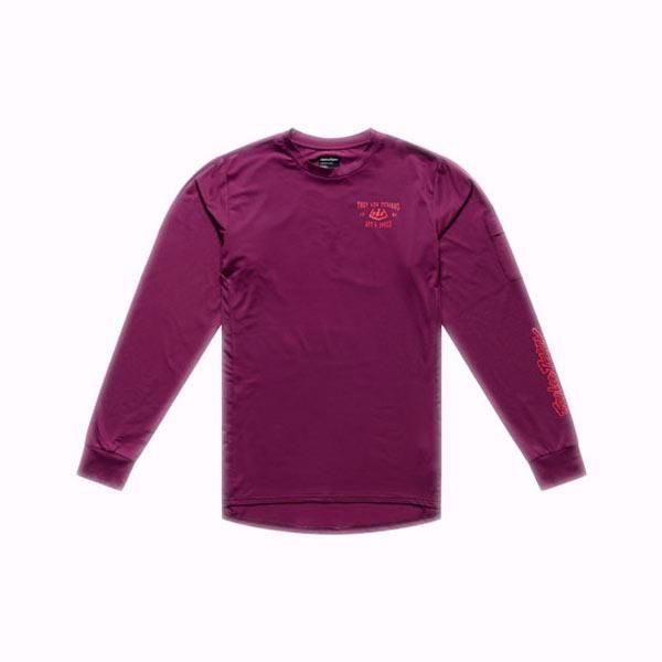 【送料無料】Troy Lee Designs（トロイリーデザイン） 長袖ジャージ RUCKUS LONG SLEEVE RIDE TEE ラッカスロングスリーブライドティー LOCKDOWN-SANGRIA コード:51162