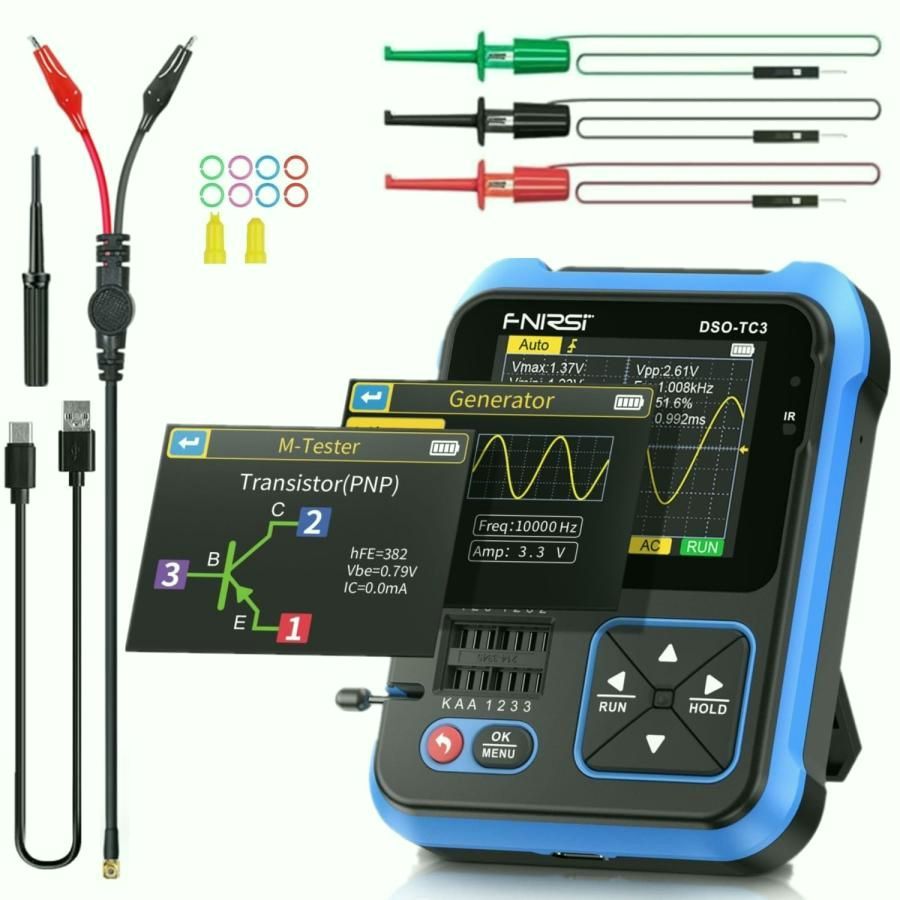 【送料無料】XEAST DSO-TC3 500kHz帯域幅の携帯型ハンドヘルドオシロスコープ、3 in 1トラン コード:52287
