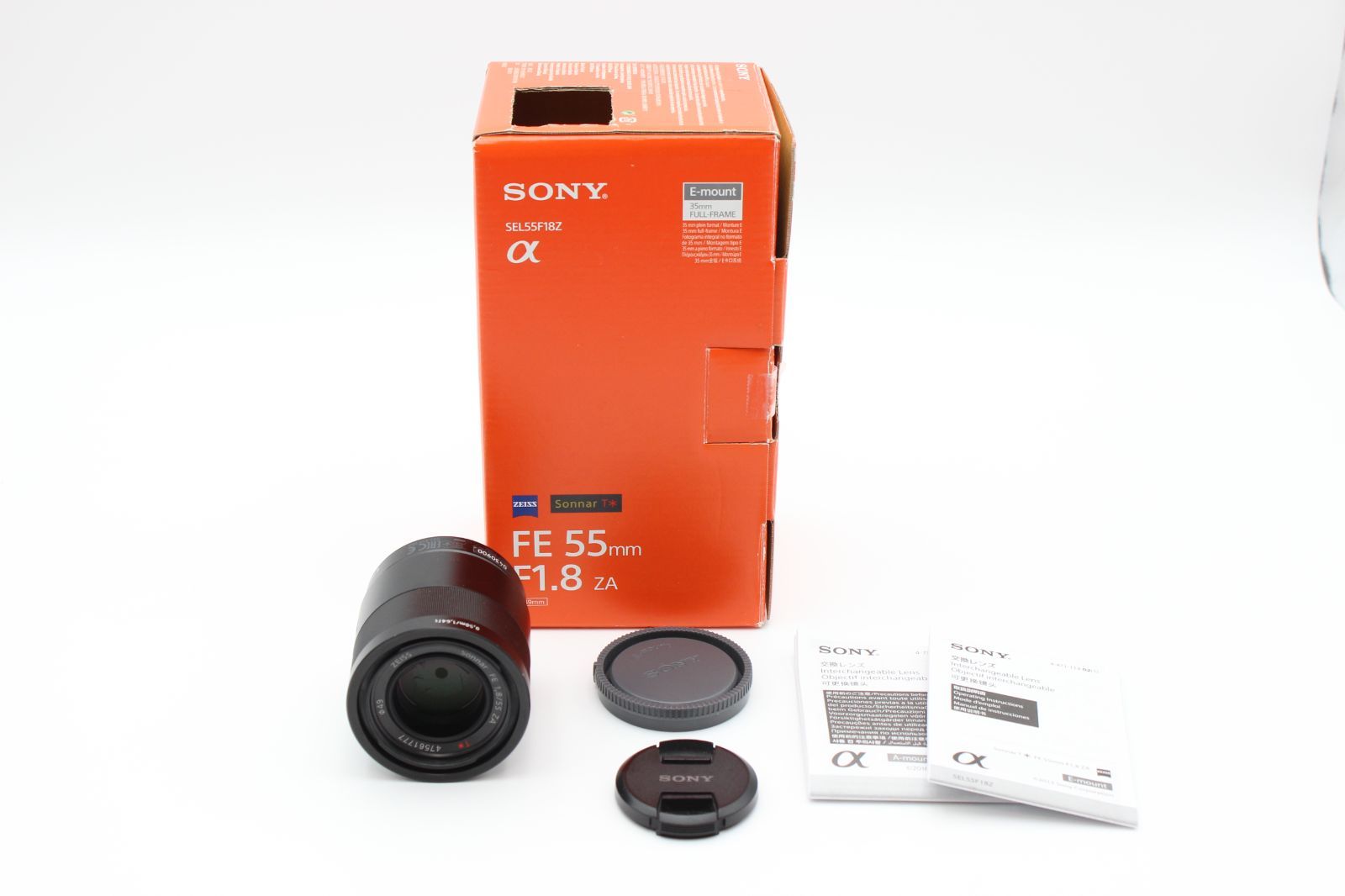 ≪ほぼ新品≫ SONY Sonnar T* FE 55mm F1.8 ZA SEL55F18Z　Eマウント #20260803-0172