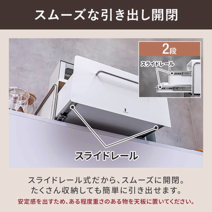 【送料無料】ブレッドケース 引き出し 2段 パンケース ブレッドボックス キッチンラック 調味料ラック 卓上棚 収納 食パン ホワイト ブラック 1年保証 送料無料 コード:52488