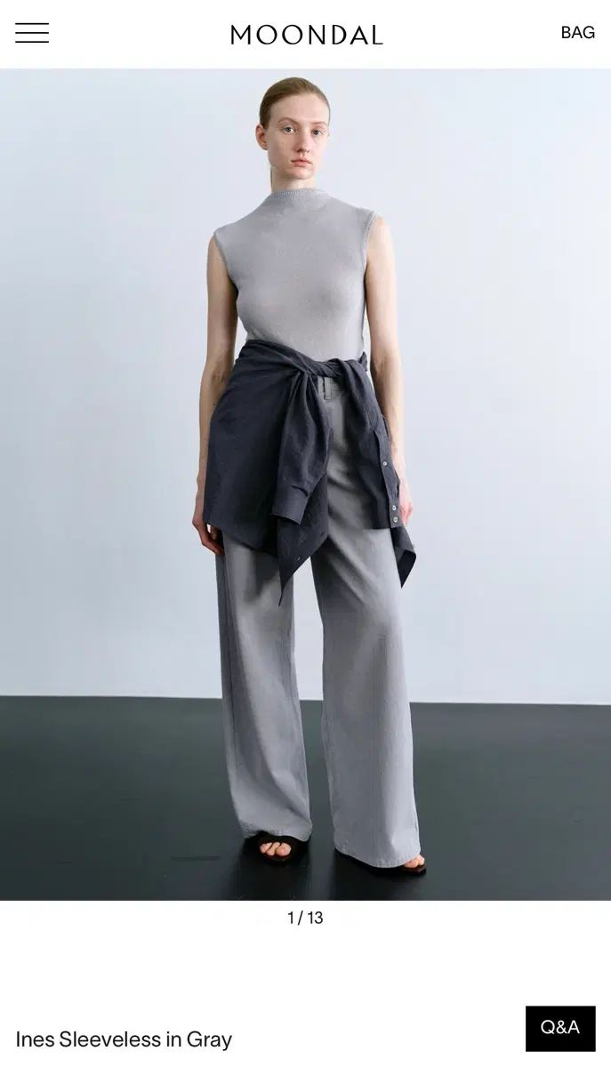 ムンダル Ines ノースリーブ グレイ 8,806円
