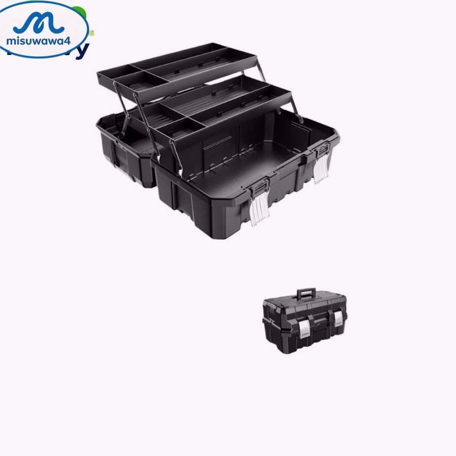 【送料無料】ツ一ルボックス 3段 工具箱 折りたたみ式 大容量 19/22インチ 収納ツールボックス 盗難防止 取っ手付 工具入れ ボックス 道具箱 工具収納 車載 コード:52832