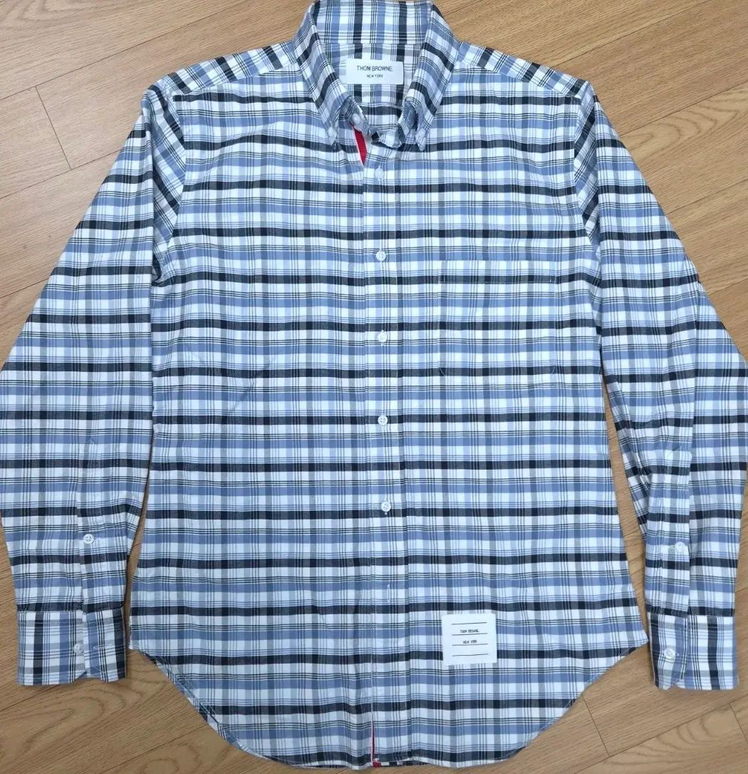 トム・ブラウン ブルー Oxford CHECK シャツ 傷なし S (95-100)
