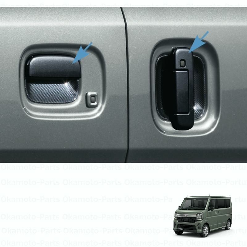 【送料無料】エブリイワゴン ((18T)カラードドアハンドルセット(ZJ3　ブルーイッシュブラック)(後左ワンアクションスイッチ付車用)「スズキ純正用品」エブリィワゴン　DA18W　 1A0358410CZ3 コード:53724 15,026円