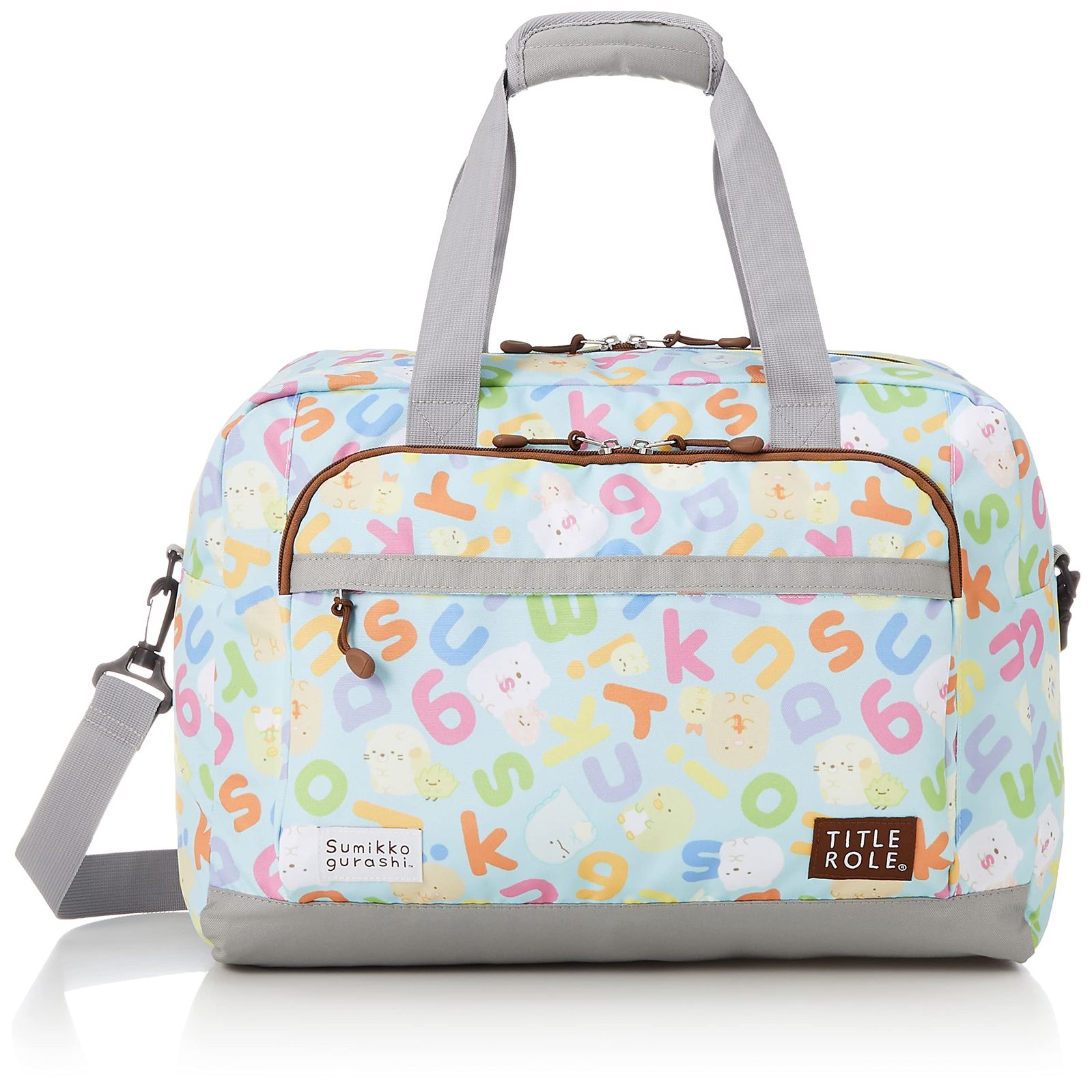 新品 [タイトルロール] ボストンバッグ すみっコぐらし 大容量 2WAY ショルダー 手提げ 旅行 40L 一泊 二泊 キッズ 女の子 男の子 サックス 7,409円