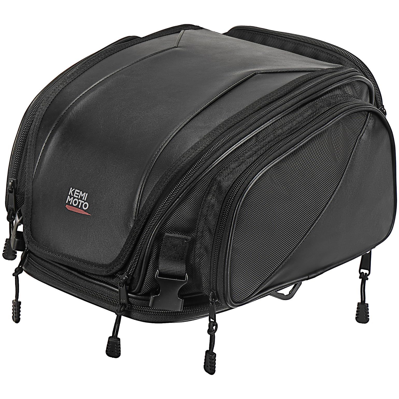 KEMIMOTO シートバッグ バイク 拡張機能あり 18-22L ツーリングバッグ
