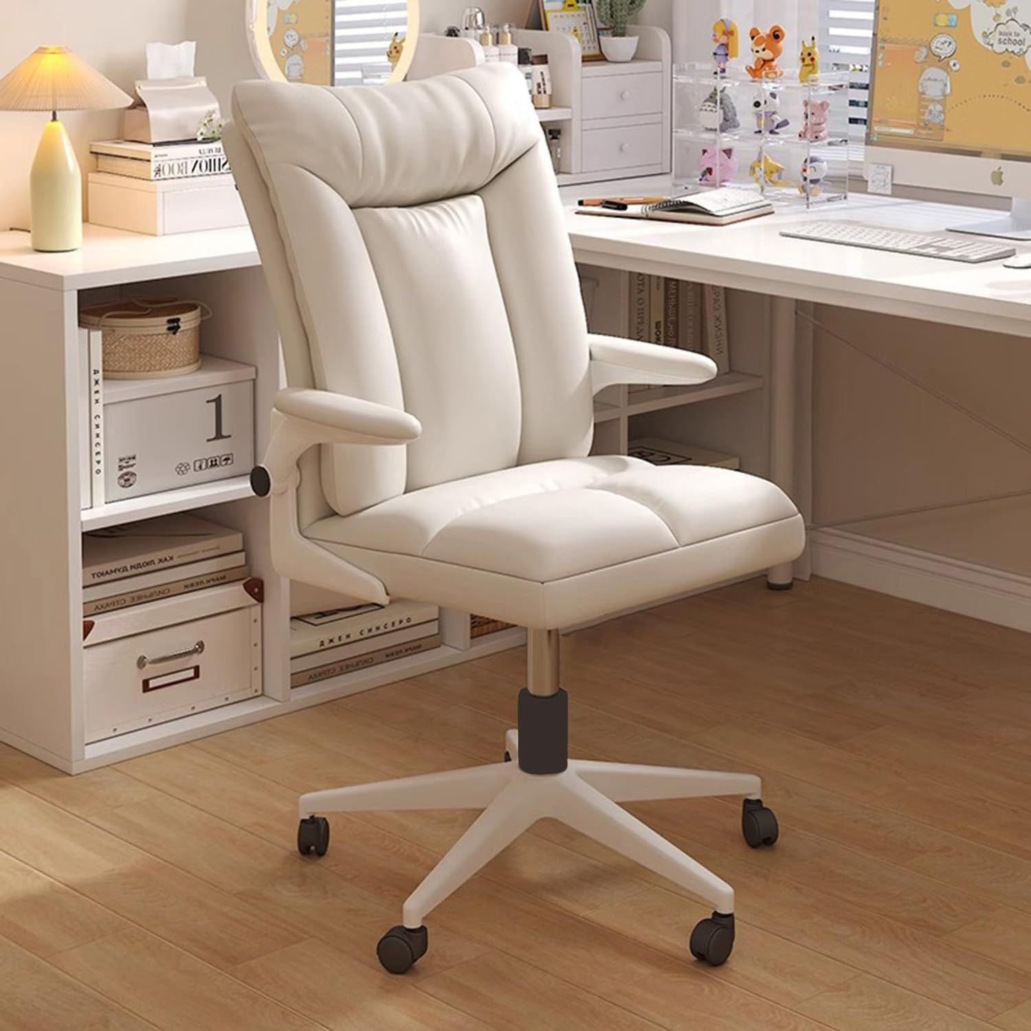 ELLEO オフィスチェア パソコンチェア デスクチェア 高さ調節椅子 肘掛け chair 昇降チェア 在宅ワーク椅子 キャスター付き 360度回転 おしゃれ 在宅勤務 勉強 いす 疲れないJu ffc37bf9