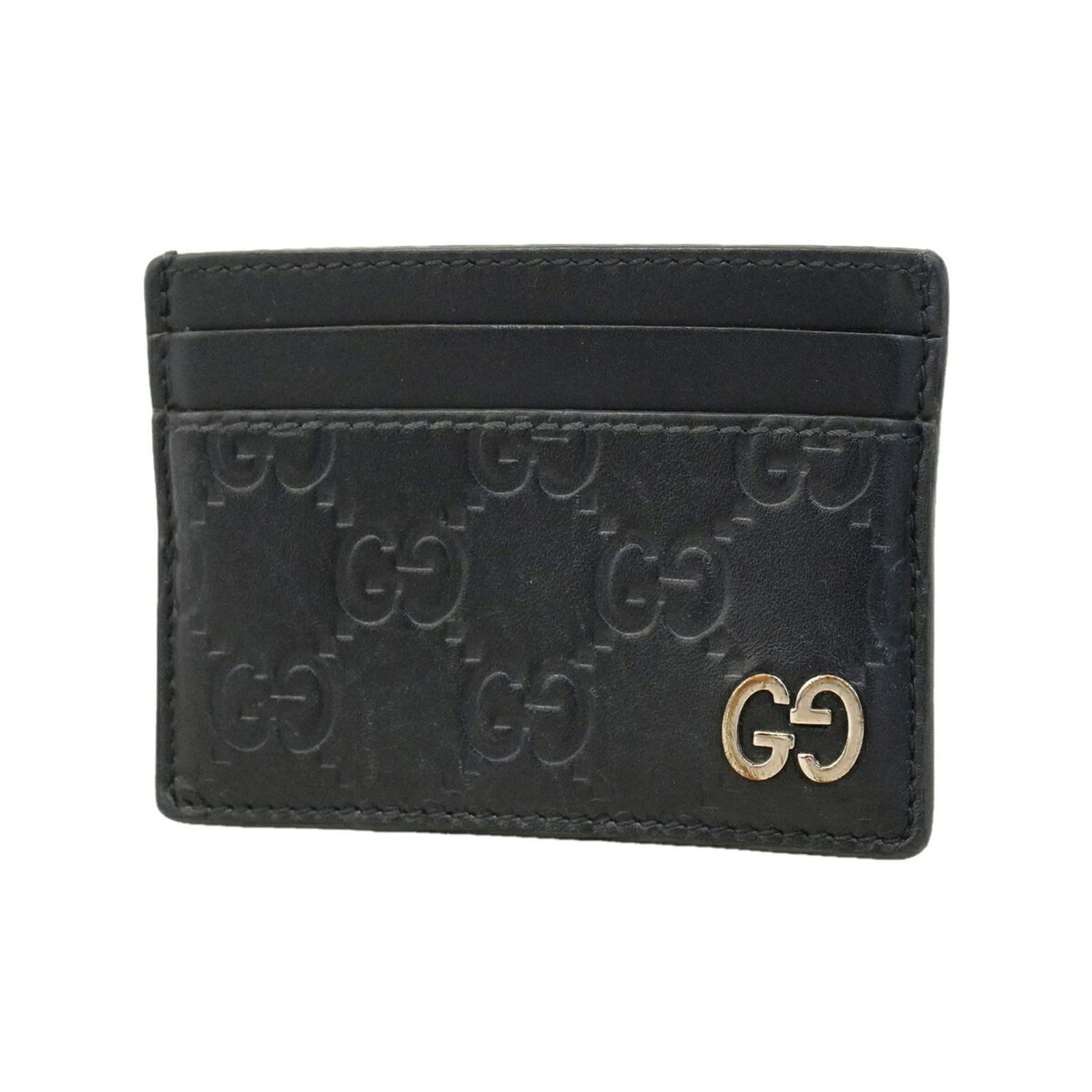 グッチ(Gucci) グッチ 名刺入れ・カードケース グッチシマ 473927 レザー ブラック メンズ レディース
