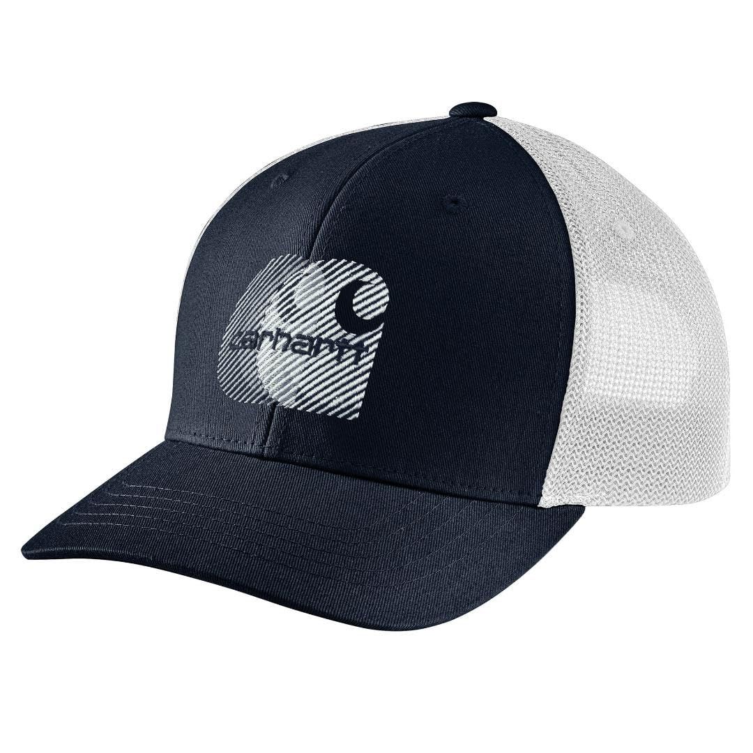 Carhartt メンズ キャンバス メッシュバック ロゴ刺繍キャップ, ネイビー, One Size [ネイビー] [Free Size] 6,435円