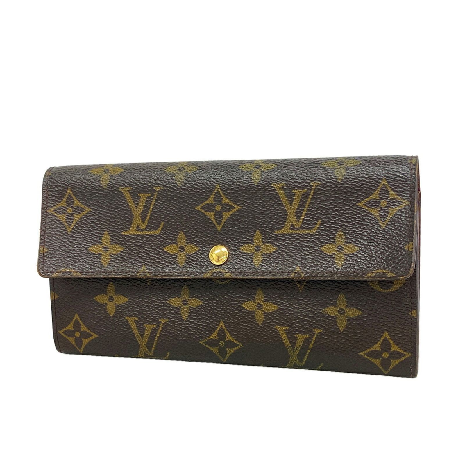 ルイ・ヴィトン(Louis Vuitton) ルイ・ヴィトン 長財布 モノグラム ポシェットポルトモネクレディ M61725 ブラウンレディース