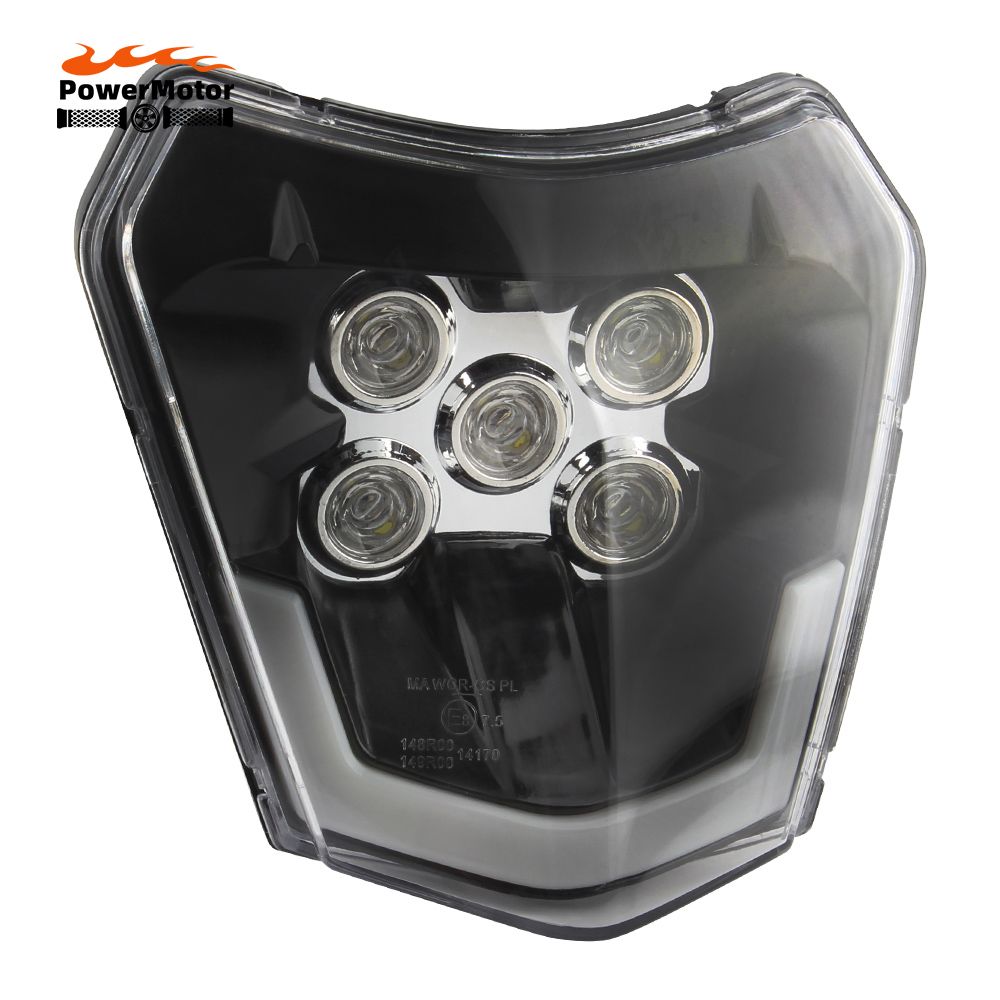 KTM EXC/XC/XCF/SX/SXF 125-530 用 LED ヘッドライト Eマーク