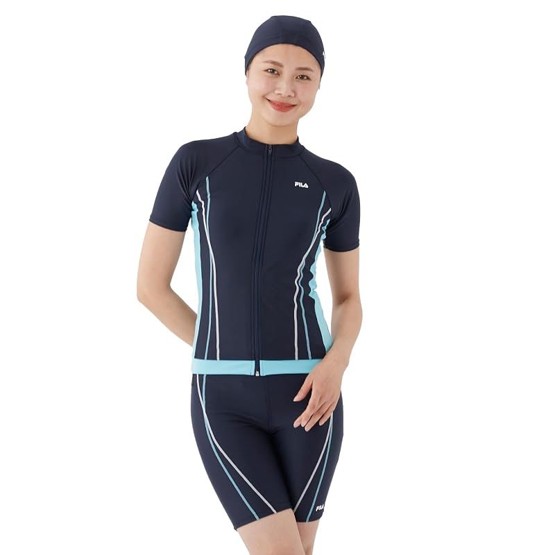 [フィラ]FILA 袖タンキニZIP水着+キャップ レディース 3120656NV15L 7,534円