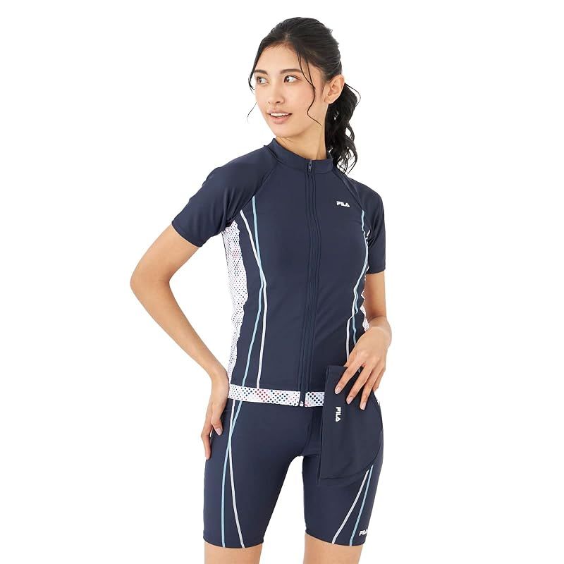 [フィラ]FILA 袖タンキニZIP水着+キャップ レディース 3120655NVD9M