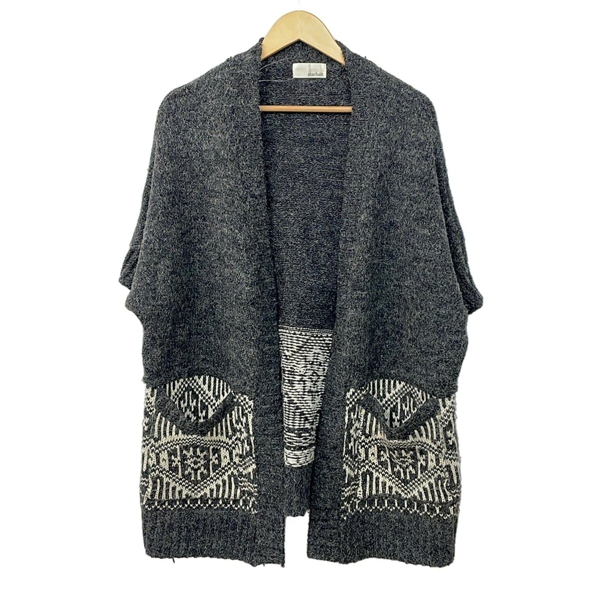 MACHATT(マチャット) カーディガン美品 - ダークグレー ニット/半袖 7,178円