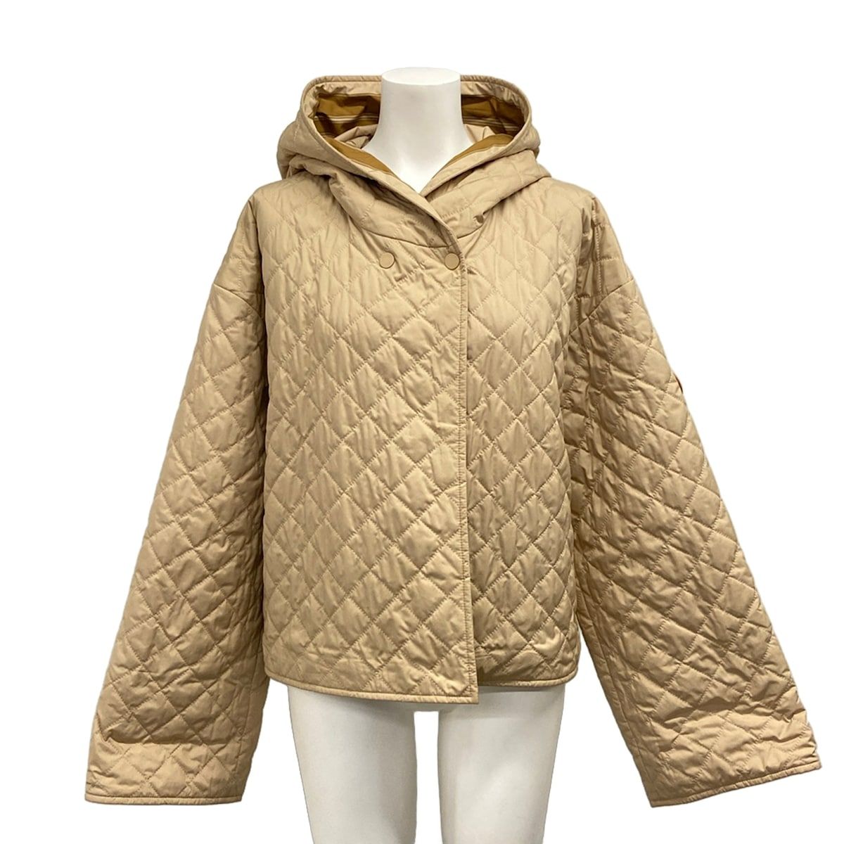 HERMES(エルメス) コート サイズ36 S レディース美品 ショートジャケット リバーシブル H6E0168DO ベージュ×ブラウン×マルチ コットン