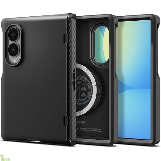 Spigen 【ヒンジ保護・Magsafe対応】 Galaxy Z Fold8 ケース フルカバー スリムアーマー・プロ・マグフィット (ブラック) | 耐衝撃, TPU+PC, 2重構造, レンズ保護, 指紋防止, マグセーフ, ギャラクシ ACS11557