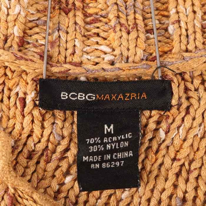 ビーシービージーマックスアズリア ニットカーディガン 長袖 ラウンドネック トップス レディース Mサイズ オレンジ BCBGMAXAZRIA ビーシービージーマックスアズリア ニットカーディガン 長袖
