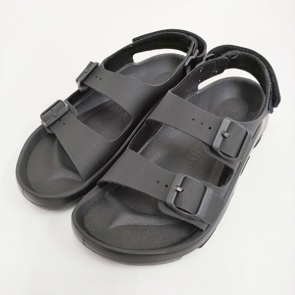 BIRKENSTOCK Mogami Terra モガミ テラ 38/24.5cm レギュラー幅 サンダル ブラック レディース ビルケンシュトック【中古】6-0724S♪