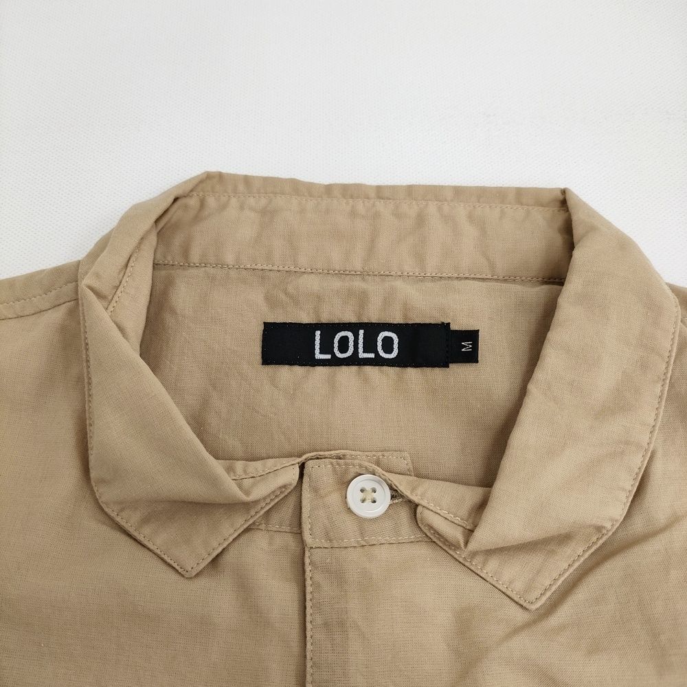 LOLO コットンシルク半袖シャツ サイズM 定価25300円 LS-455 半袖シャツ 26SS ベージュ ユニセックス ロロ【中古】6-0724S♪ LOLO コットンシルク半袖シャツ サイズM 定価25300円 LS-455 半袖シャツ 26SS ベージュ ユニセックス ロロ【中古】6-0724S♪