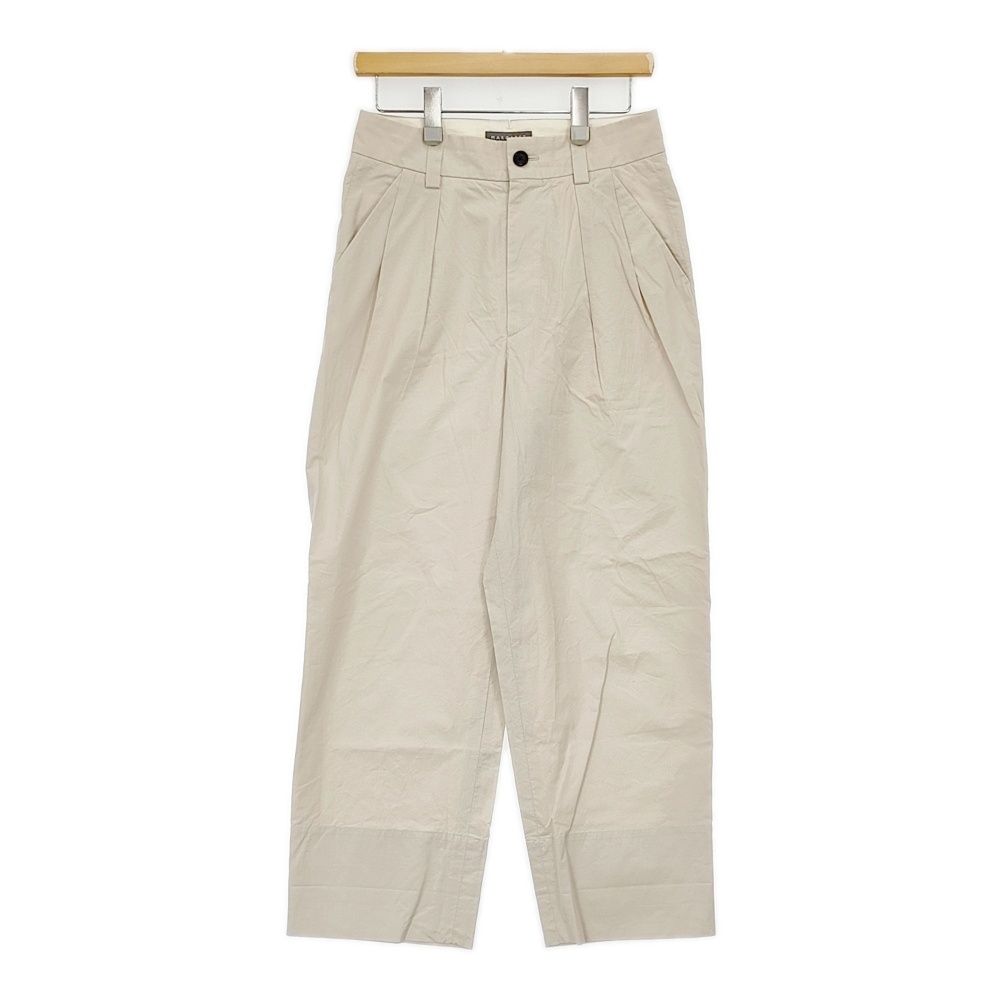 MARGARET HOWELL WASHED COTTON POPLIN サイズ2 578-5143009 定価36300円 パンツ 25SS ベージュ レディース マーガレットハウエル【中古】6-0724M♪