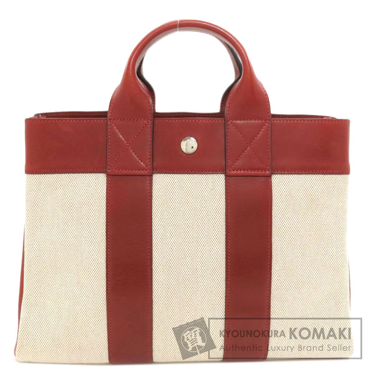 HERMES エルメス サックフール・トゥPM ハンドバッグ トワルアッシュ カーフ レディース [中古]