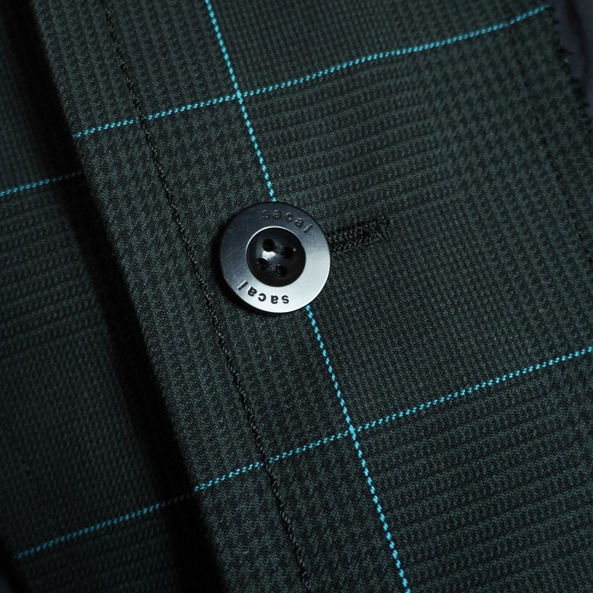 美品 21SS Sacai サカイSuiting Coat パッチワーク トレンチ コート