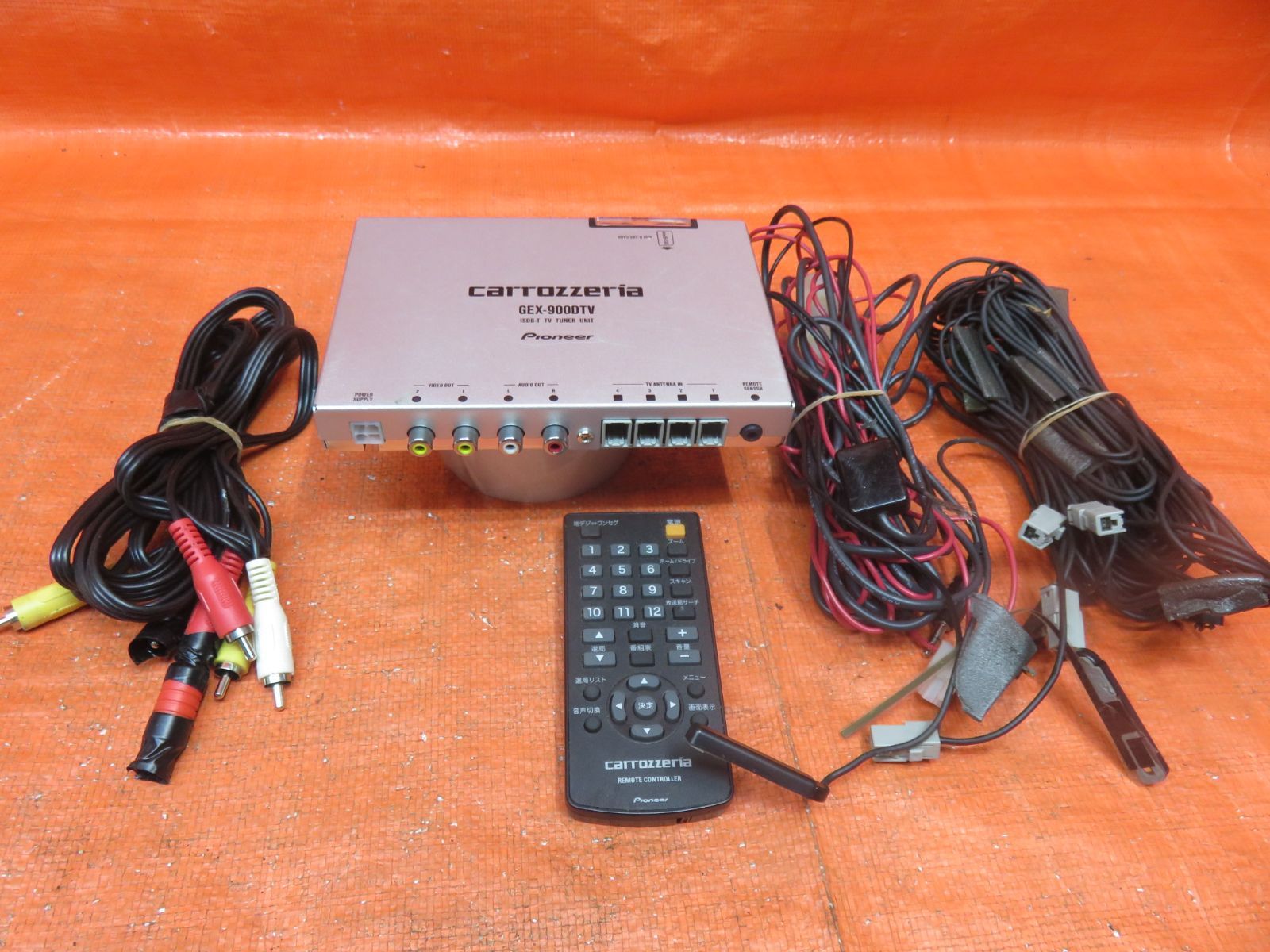LF1378* 保証付 カロッツェリア 地上デジタルTVチューナー 4x4 /carrozzeria GEX-900DTV miniB-CASカード 配線 アンテナ リモコン付