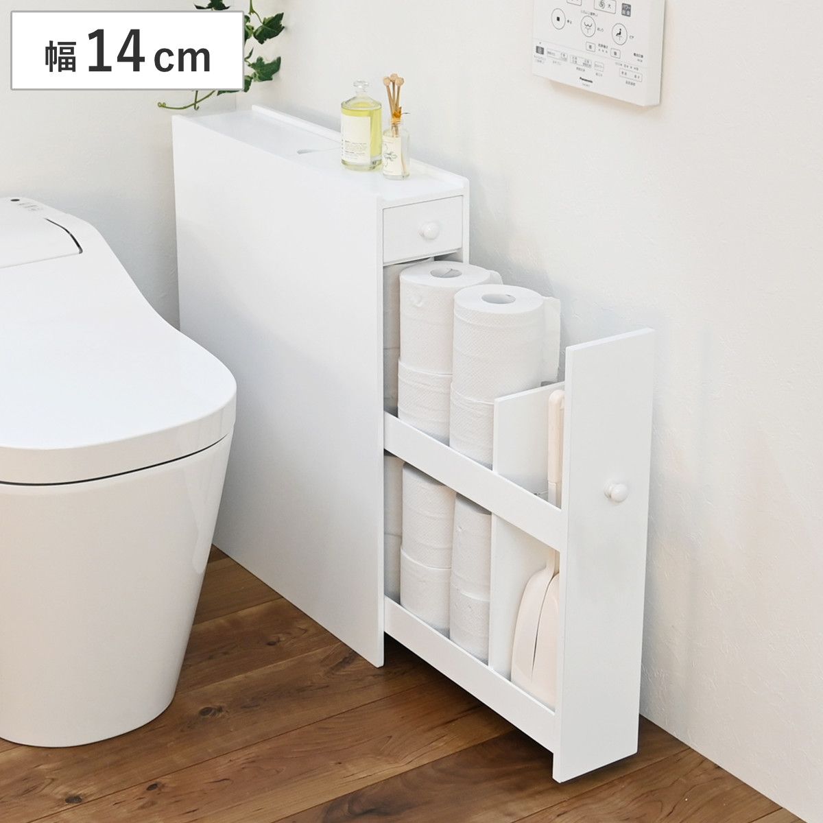 トイレラック スリム収納 （ トイレ収納 スリム トイレ 収納 すき間収納 収納棚 ラック トイレットペーパー 掃除用具 トイレットペーパー収納 ストッカー 掃除道具 トイレ用品 サニタリー )