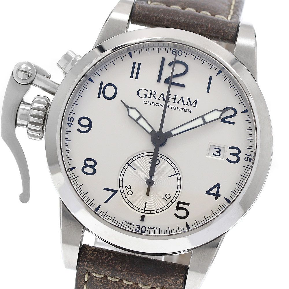 グラハム GRAHAM 2CXAS.S01A.L17S クロノファイター 1695 デイト 自動巻き メンズ 良品 _975048 168,800円