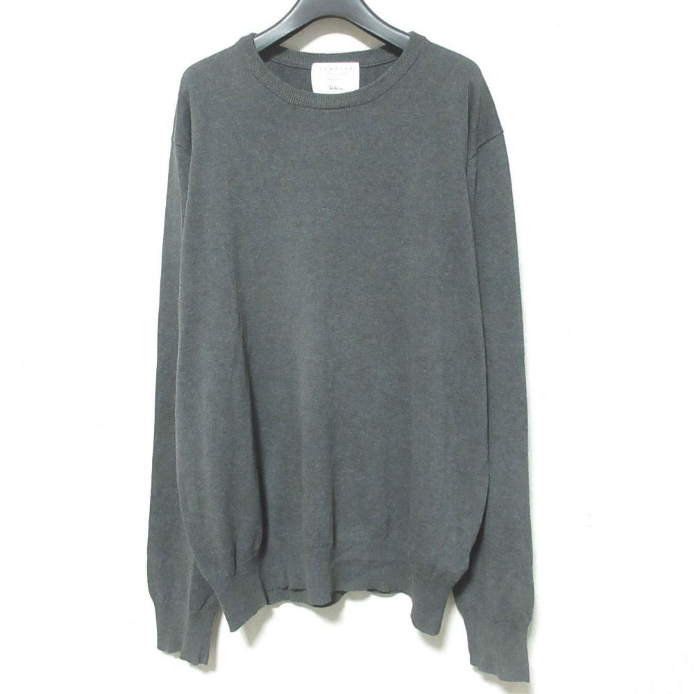 美品 24SS DEMYLEE デミリー ロンハーマン別注 コットン ニット カットソー サイズL グレー レディース 古着 中古 USED