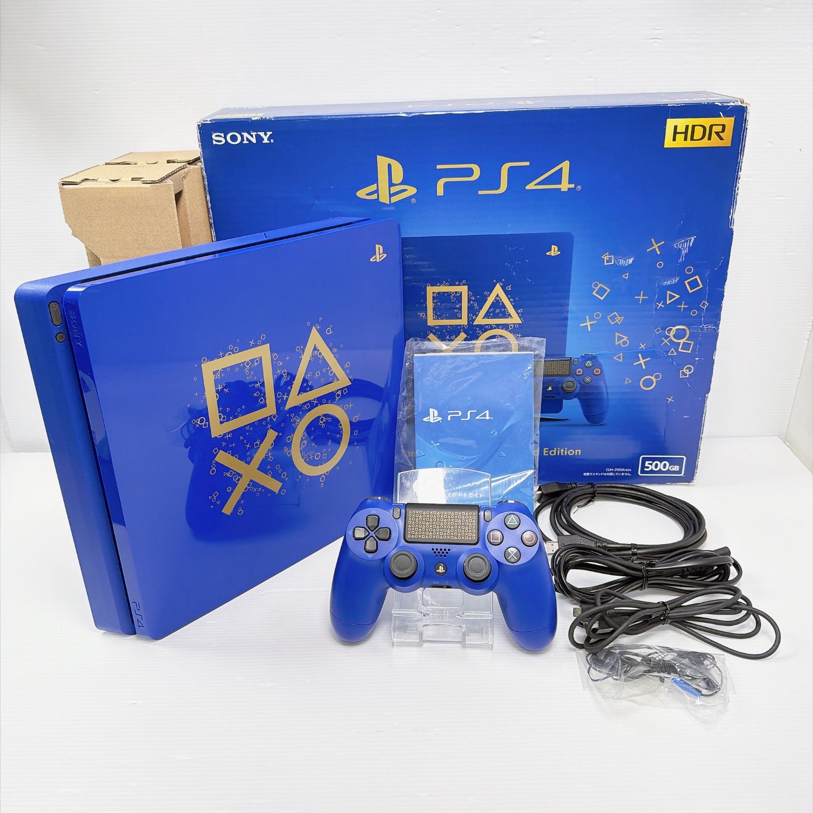 美品 プレステ4 本体 PS4 デイズ オブ プレイ リミテッドエディション FW13.50 遊べるセット 動作確認済み CUH-2100A BZN ソニー プレイステーション4 PlayStation4 Days of Play ps4 管理番号M2128